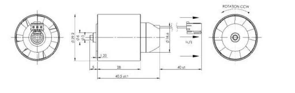 product-800-300 high speed blower outline